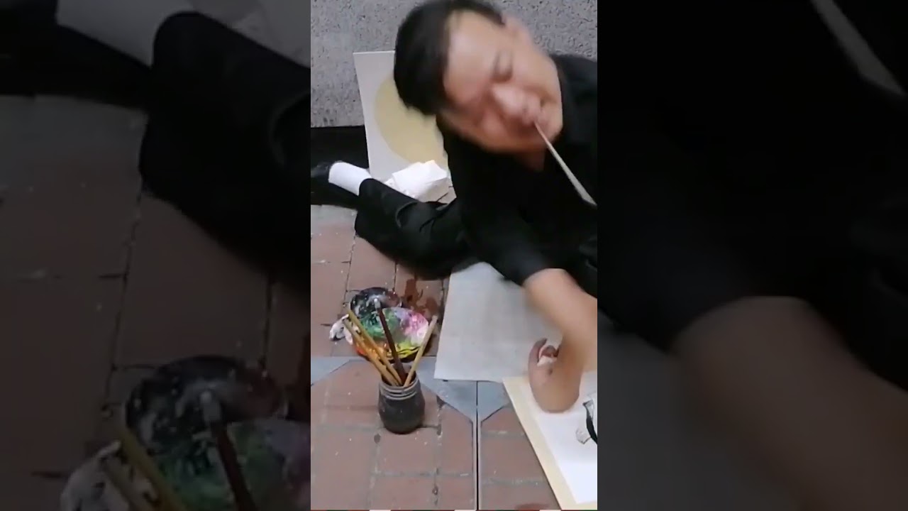 Amazing talented Disabled Artist in Hong Kong draws and paint Part 4