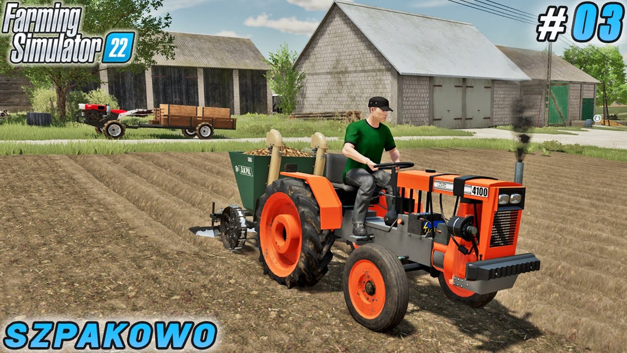 Upgrading Farm: Planting Potatoes with a New Mini Tractor! | Szpakowo Farm | FS 22 | Timelapse #03