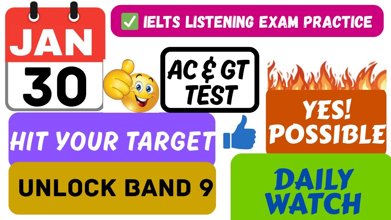 IELTS LISTENING PRACTICE TEST 2026 WITH ANSWERS | 30.01.2026
