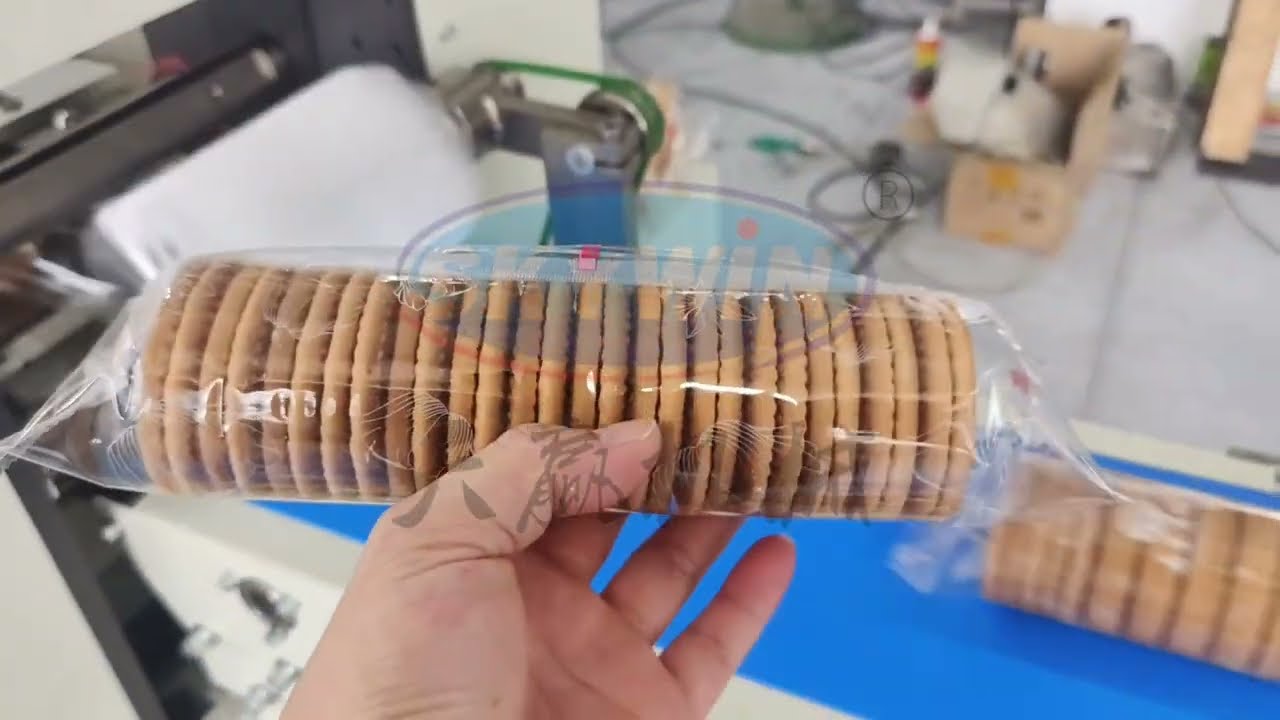 Skywin Biscuit Sandwiching Machine With On-edge Packing Machine