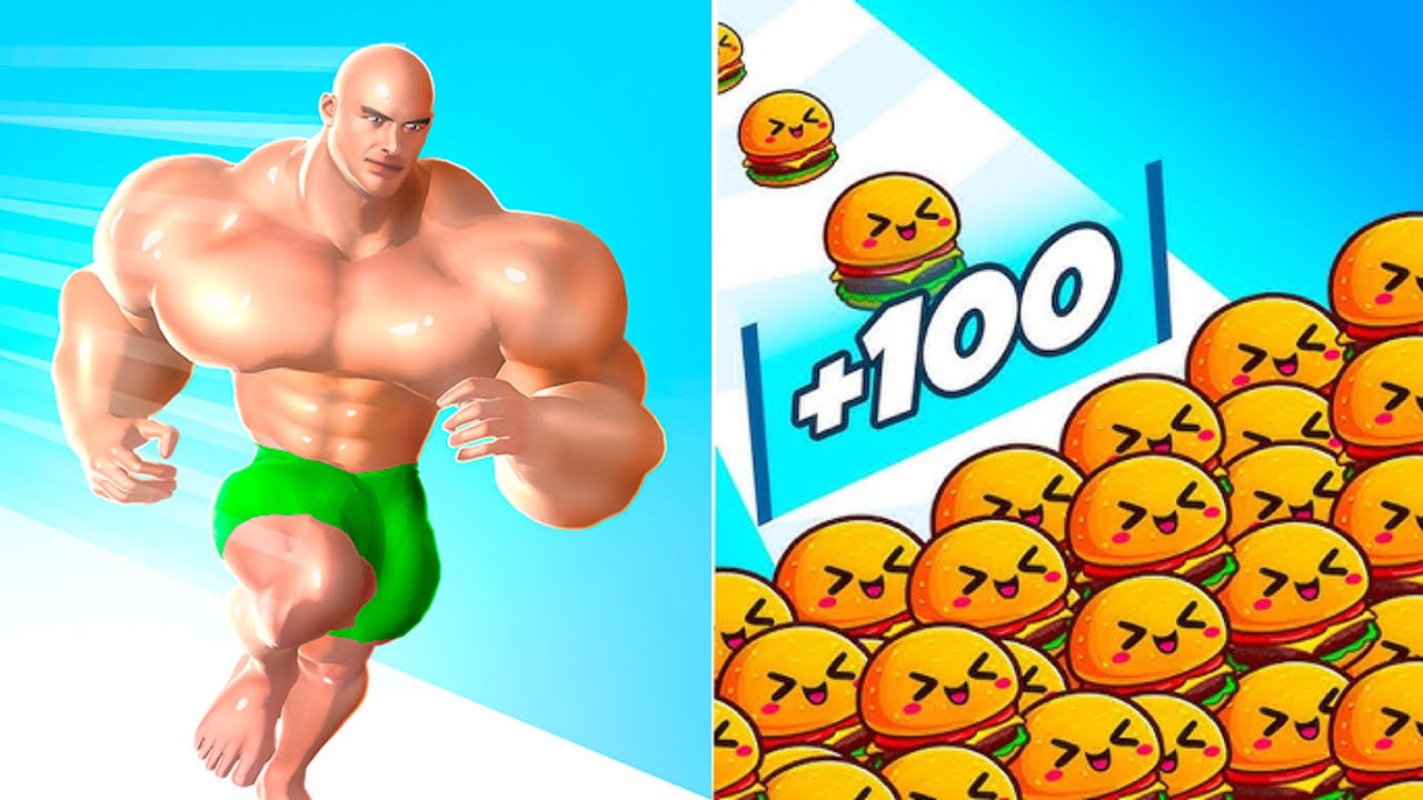 Muscle Rush 💥VS Food Run 🔥Gameplay new year🎉 update iOS Android😱 walkthrough Max Level 136🤯