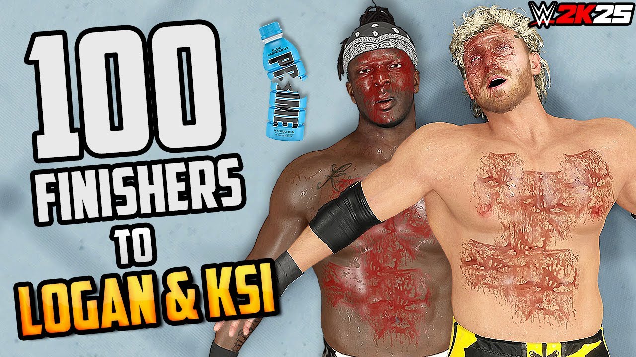 100 Finishers to Logan Paul & KSI in WWE 2K25!