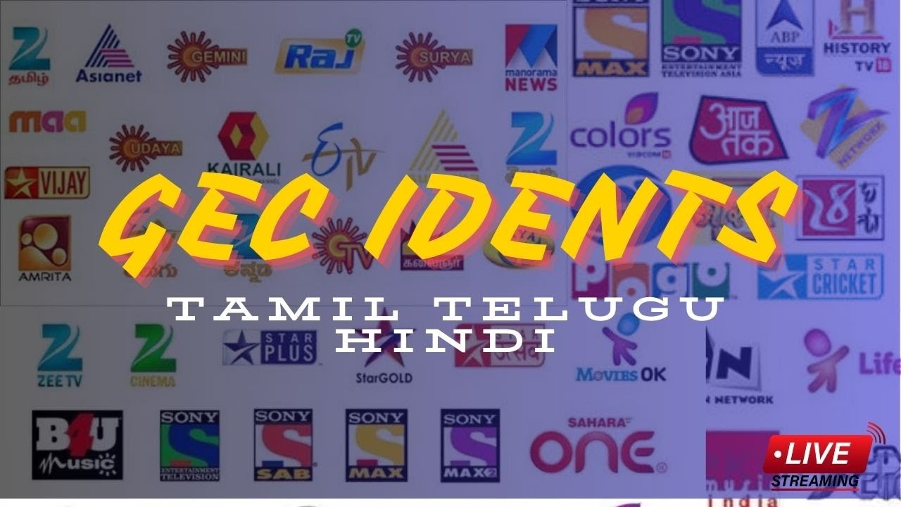 GEC Idents || Tamil || Telugu || Hindi || LIVE Streaming || @IntroPlus