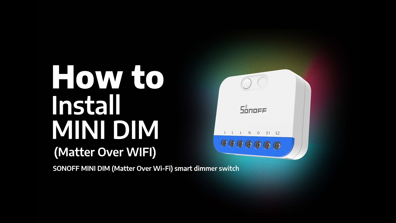 Как установить SONOFF MINI DIM (Matter Over WIFI) | Умный диммер SONOFF