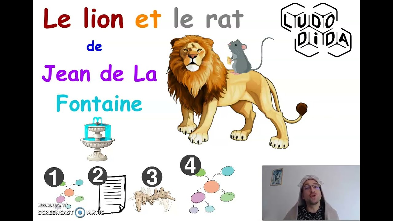 👍🏻 APPRENONS TA POESIE 🦁 Le lion et le rat 🐀 Jean de La Fontaine