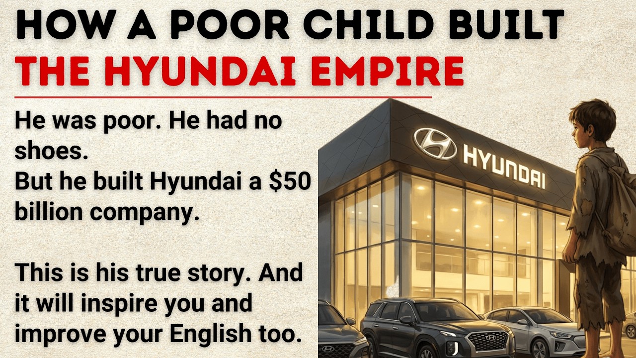 How a Poor Boy Built Hyundai (From Nothing) | Learn English Through Story Level 2✅️