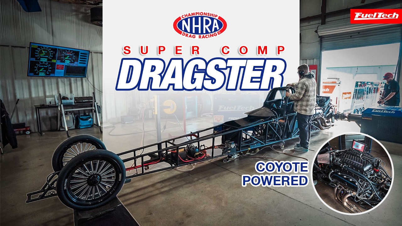 Замеры мощности на динамометрическом стенде для дрэгстера NHRA Super Comp | Двигатель Whipple Coy...