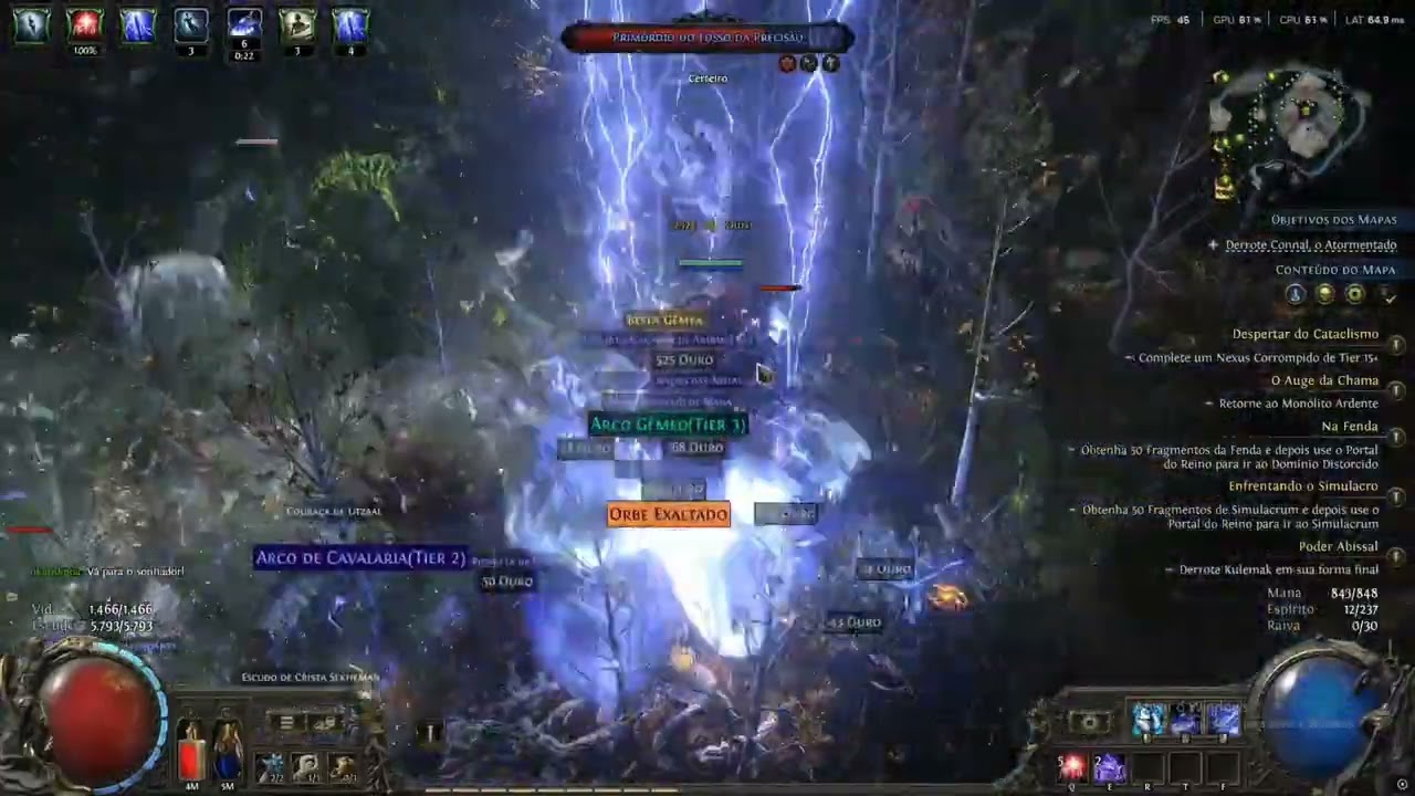 Path of Exile 2  build Monk Fliker strike 0.4 t15 full roll abyss map 