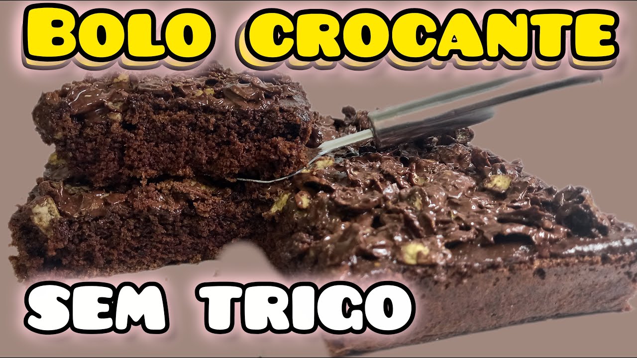 BOLO DE CHOCOLATE MAIS CROCANTE DA INTERNET (sem farinha de branca)