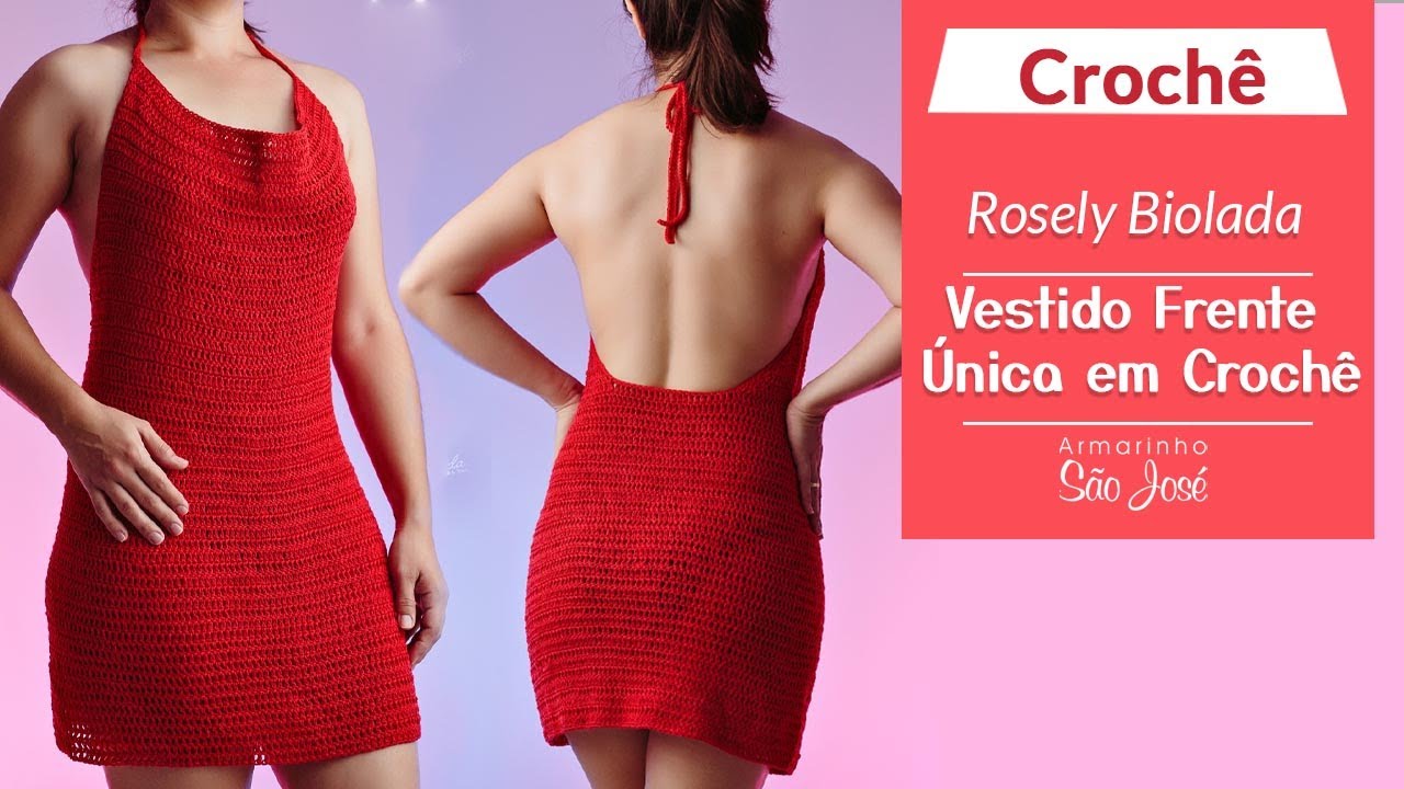 Vestido Frente única em Crochê