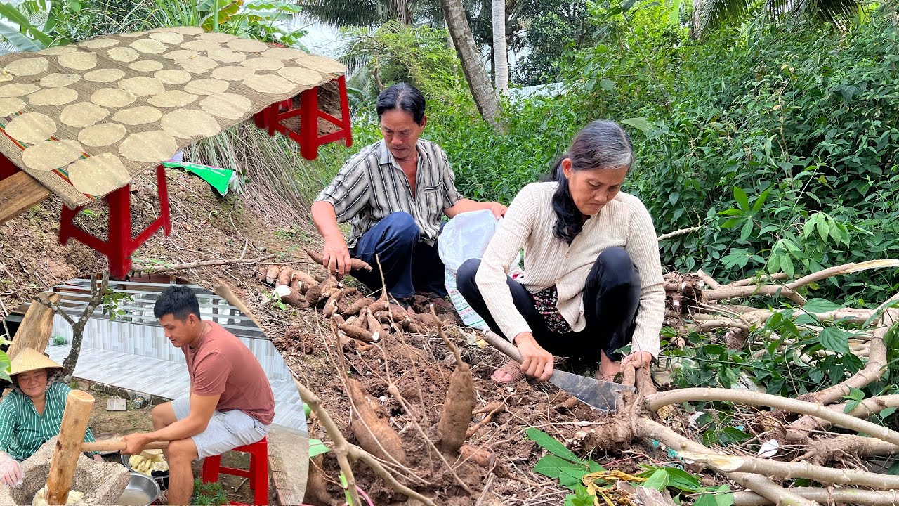 Mẹ Với Thím Ba Làm Bánh Phồng Khoai Mì Theo Kiểu Ngày Xưa BLMT # 276