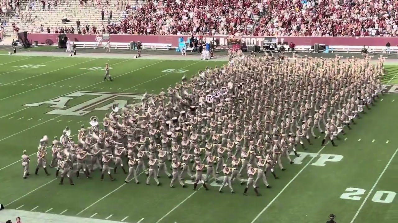 Fightin’ Texas Aggie Band Halftime drill 09/16/23 BTHO ULM!!  #tamu #aggieband