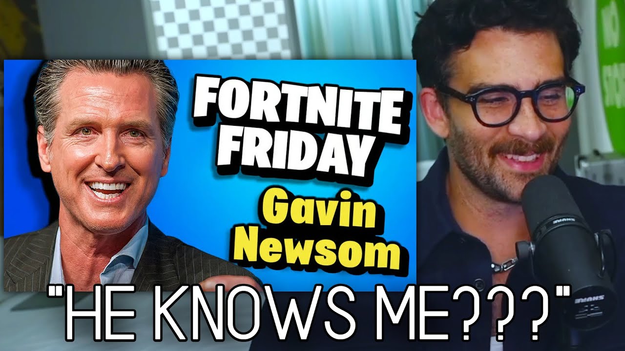 Гэвин Ньюсом в Fortnite Friday с ConnorEatsPants | Реакция Хасанаби