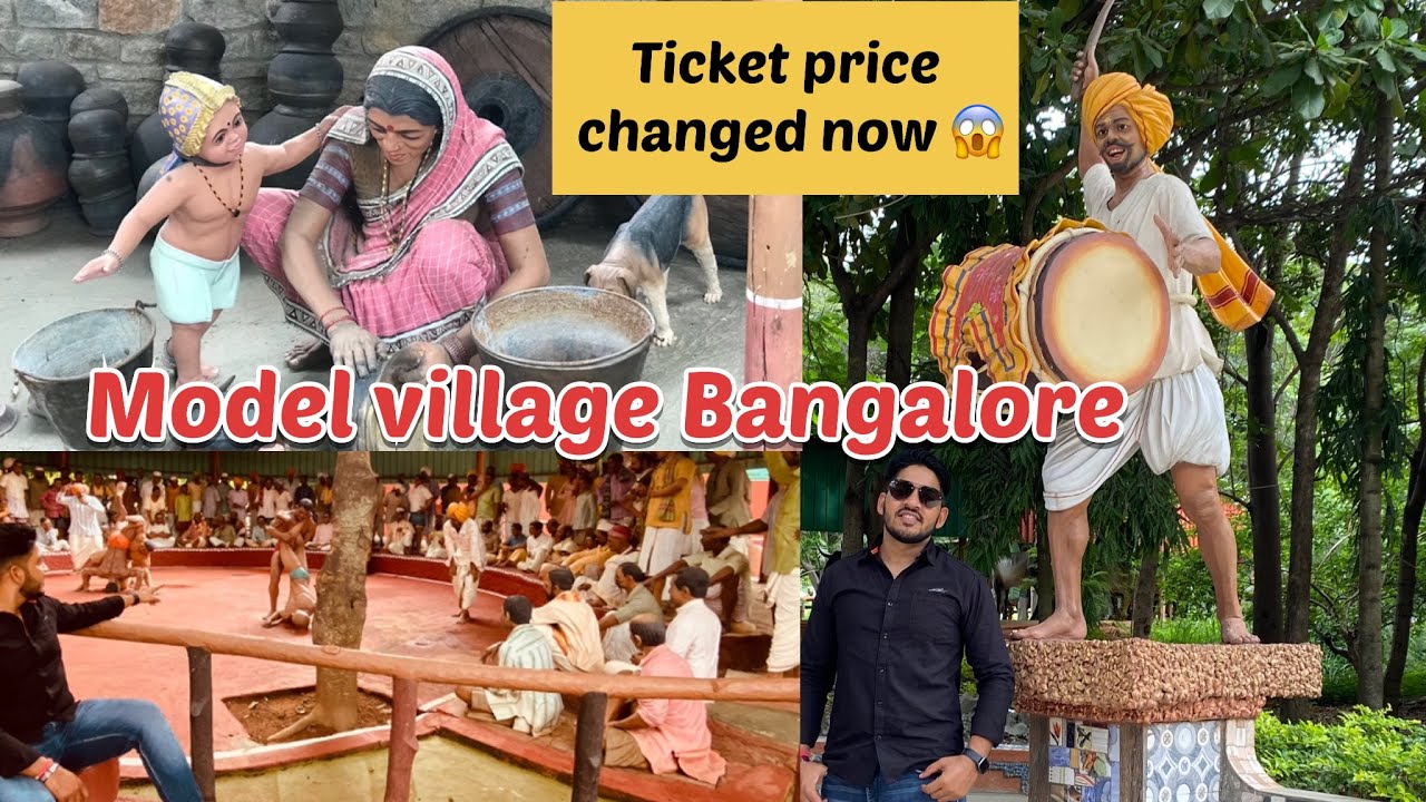 Ticket price changed - Bangalore Model Village | Heritage Village | Rangoli Gardens- Hindi-vlog