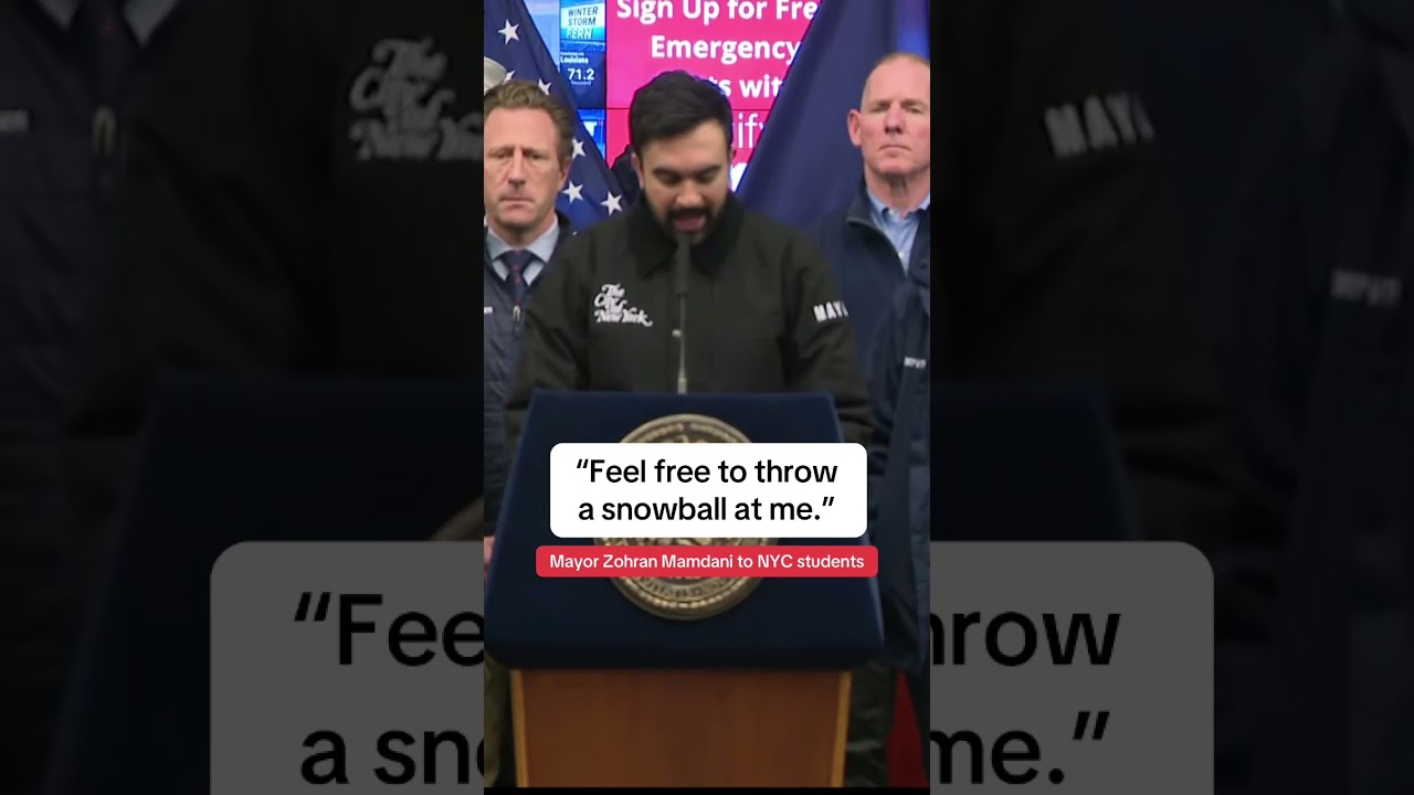 "Feel free to throw a snowball at me." - Mayor Zohran Mamdani