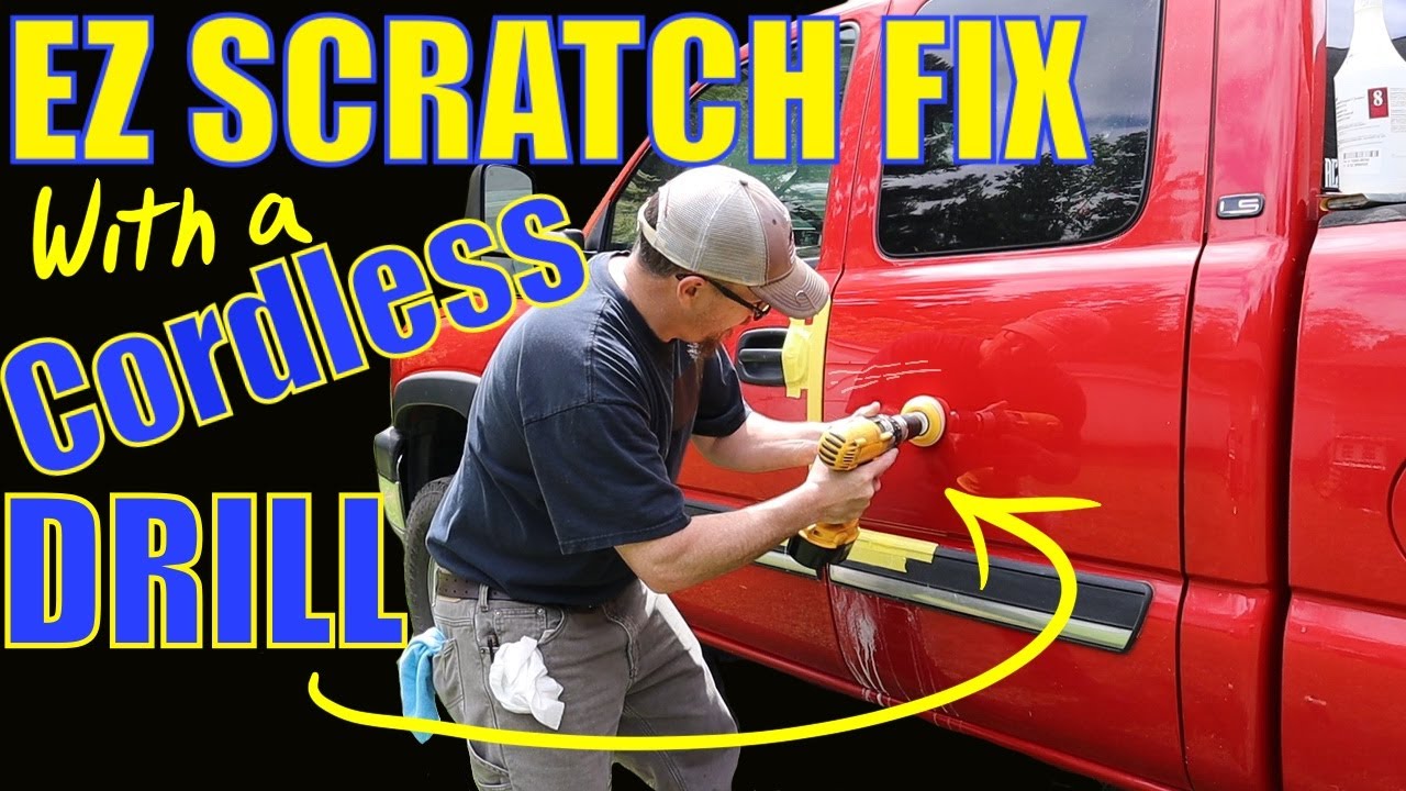 How to Remove Paint Scratches from your Car with a {CORDLESS DRILL} (Super Easy)