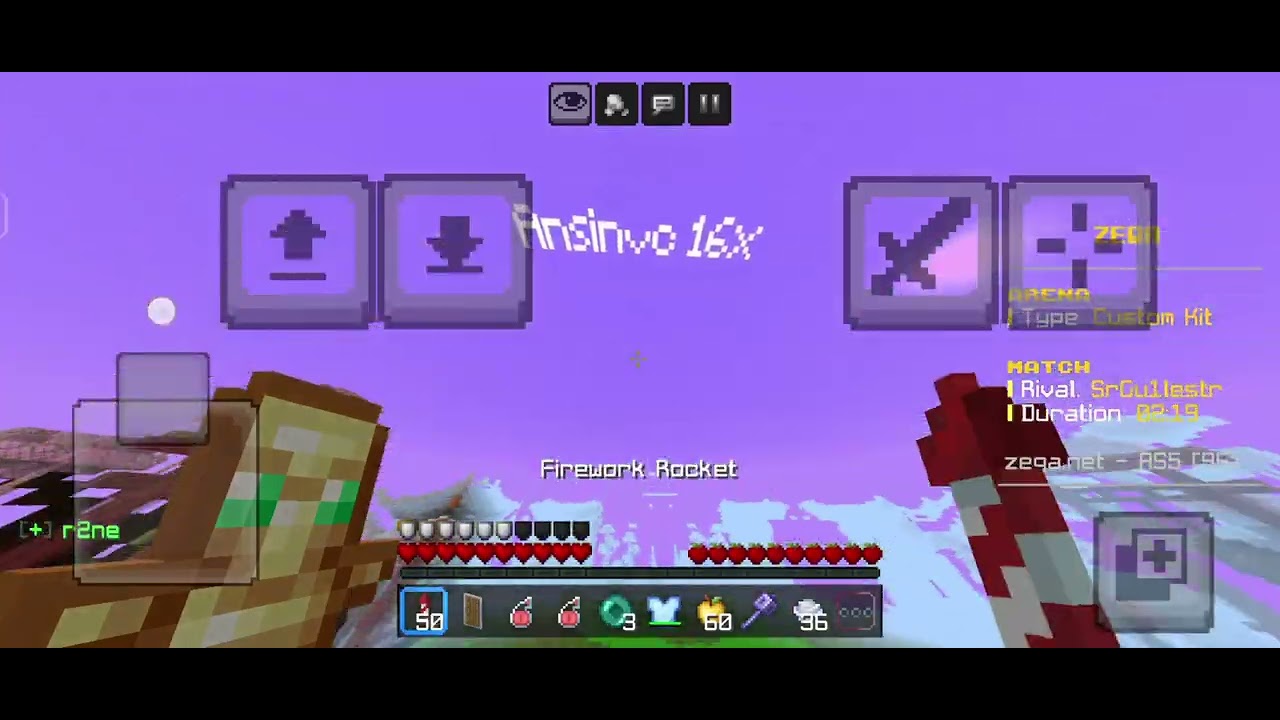 Minecraft game play mace pvp in PC players