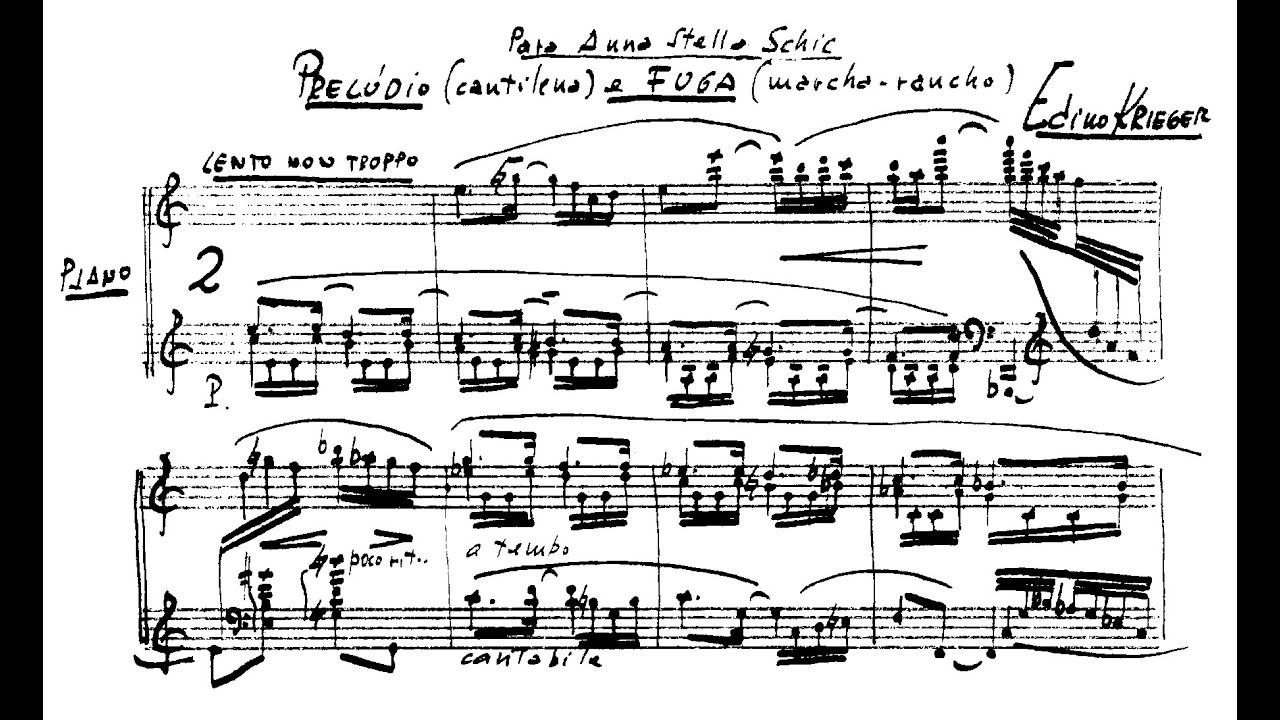 Edino Krieger - Prelúdio (cantilena) e fuga (marcha-rancho) (Alexandre Dossin, piano)