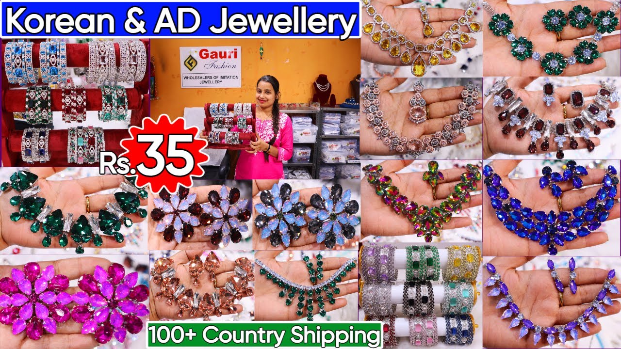 Premium Designer AD & Korean Jewellery Collection 2024 | Fancy Korean AD Stone Jewellery Designs