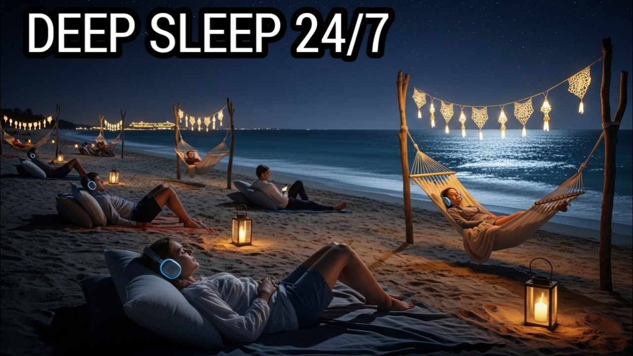 🔴 24/7 LIVE Ocean Waves & Sleep Music 🌊 Deep Sleep & Falling Asleep All Night