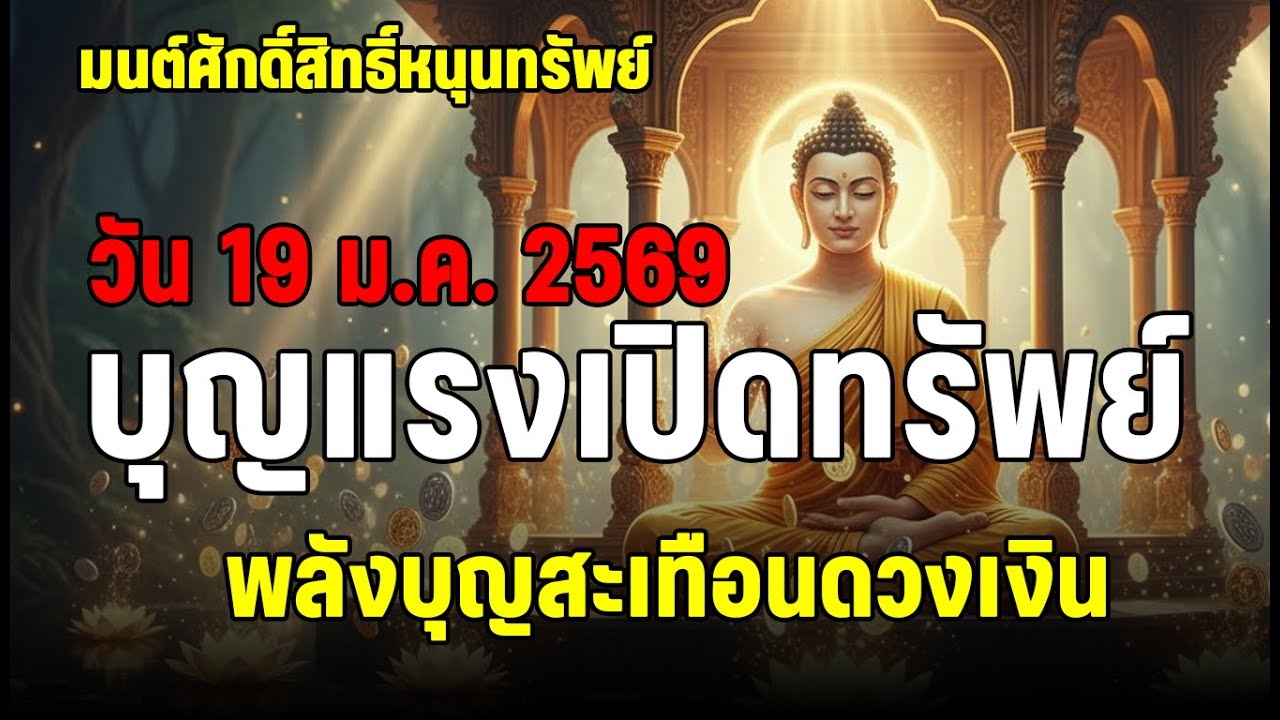 วัน 19 ม ค  2569  บุญหนุนทั้งวัน|ตั้งจิตครั้งเดียว บุญหนุนทั้งชีวิต