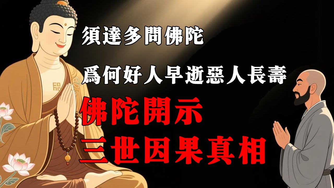 須達多問佛陀：為何好人早逝，惡人長壽，一個故事揭開三世因果真相 #佛教 #佛家 #佛法 #佛學知識#修行 #禅意生活 #佛學 #国学智慧 #人生智慧