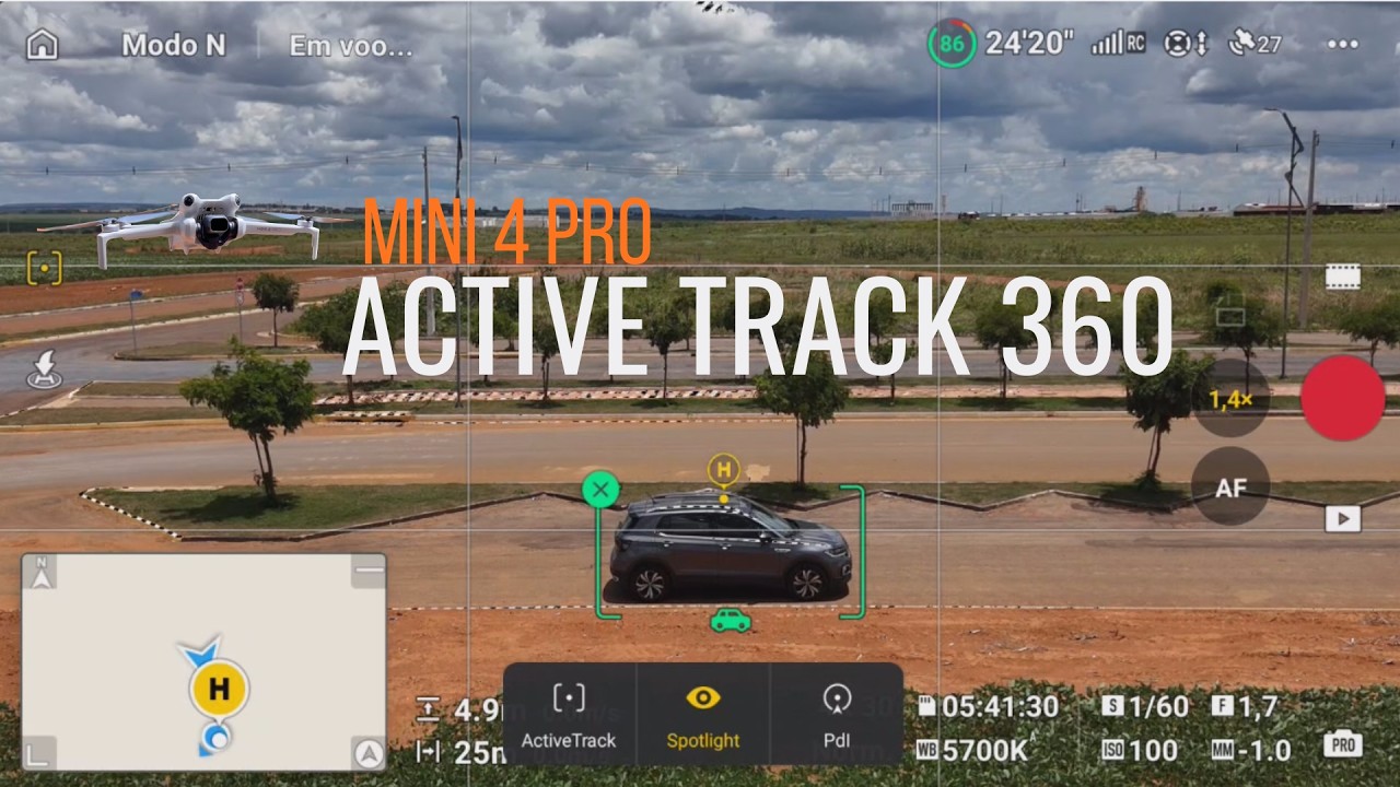 Active Track 360 no dji Mini 4 Pro -  Teste Real e Dicas