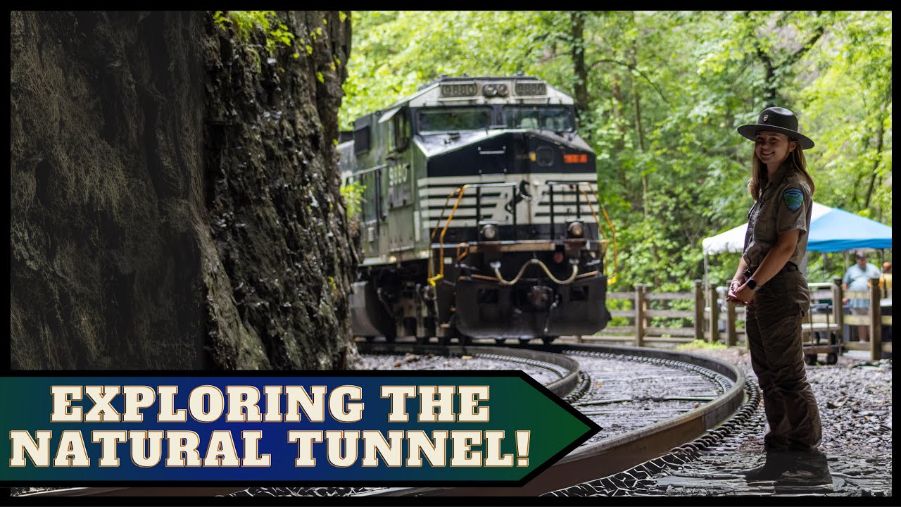Exploring The Natural Tunnel! NS Displays Locomotive For Railroad Day!
