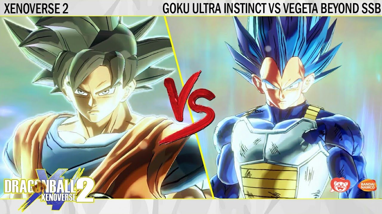 Goku (Ultra Instinct) vs Vegeta (Beyond Super Saiyan Blue) | Dragonball Xenoverse 2