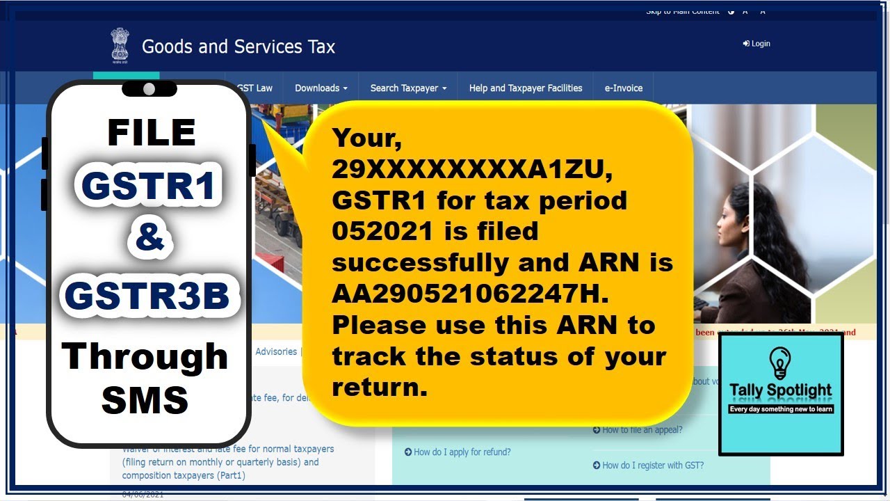 Как подать нулевую отчетность GSTR-1 и 3B через SMS | Нулевая отчетность по GST через SMS