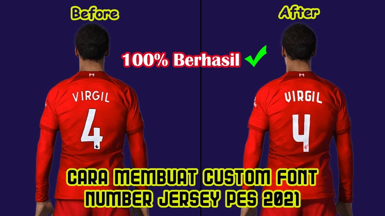 CARA MEMBUAT CUSTOM FONT NUMBER DAN NAMESET JERSEY PES 2021
