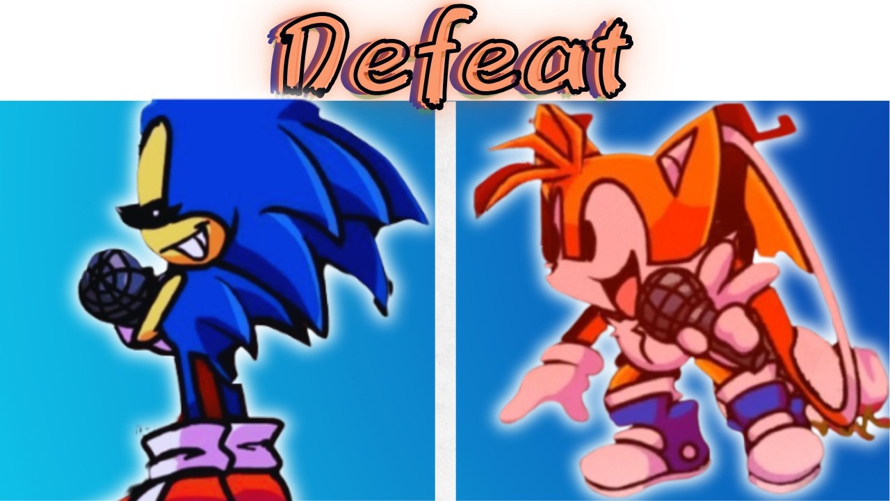 FNF - Defeat but Sonic.exe and Tails sings it #fnf #fnfmods