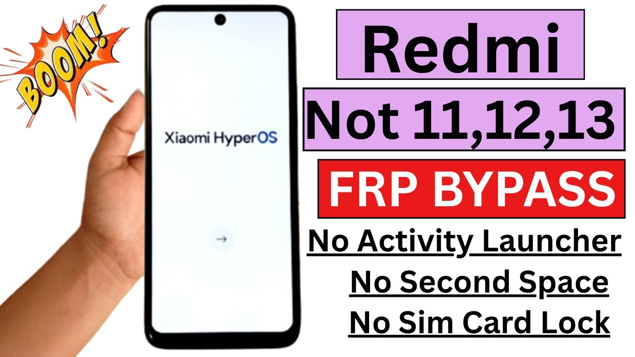 Redmi Note 11/12/13 HyperOS FRP Bypass &mdash; No PC, No Apps, 100% Working | Google Account Unlock 2025