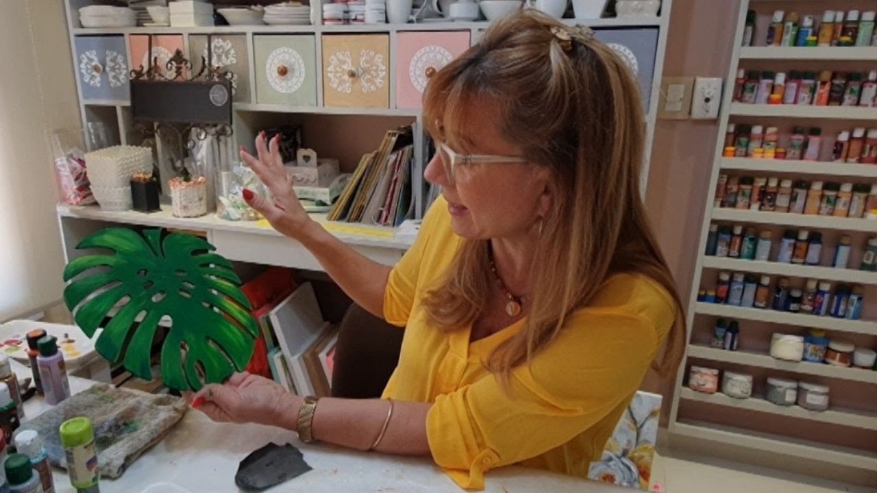 Como pintar hojas de Güembe