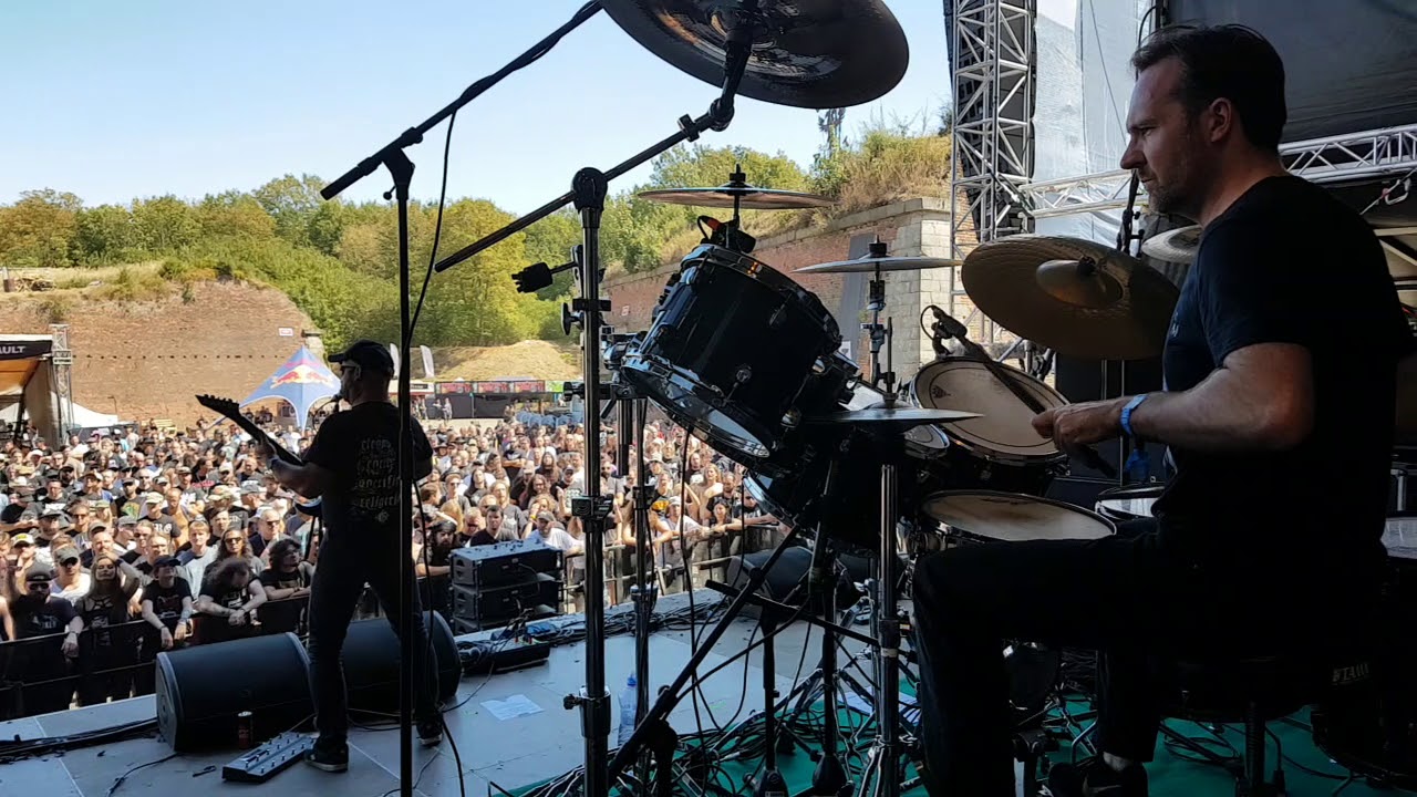 Akercocke - Enraptured by Evil David Gray drum cam Brutal Assault 2018