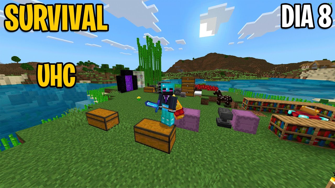 Survival Técnico UHC Minecraft Bedrock Dia 8