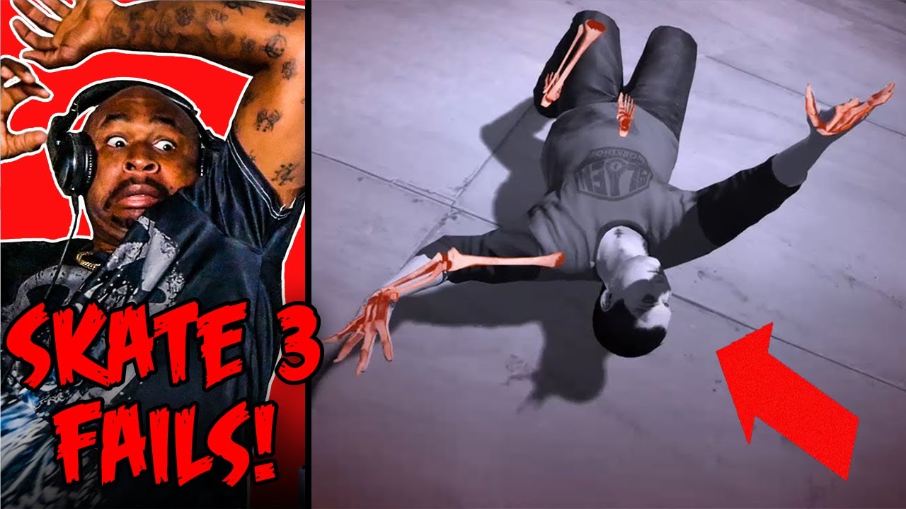 😵SKATE 3 - Самые болезненные переломы и травмы😵