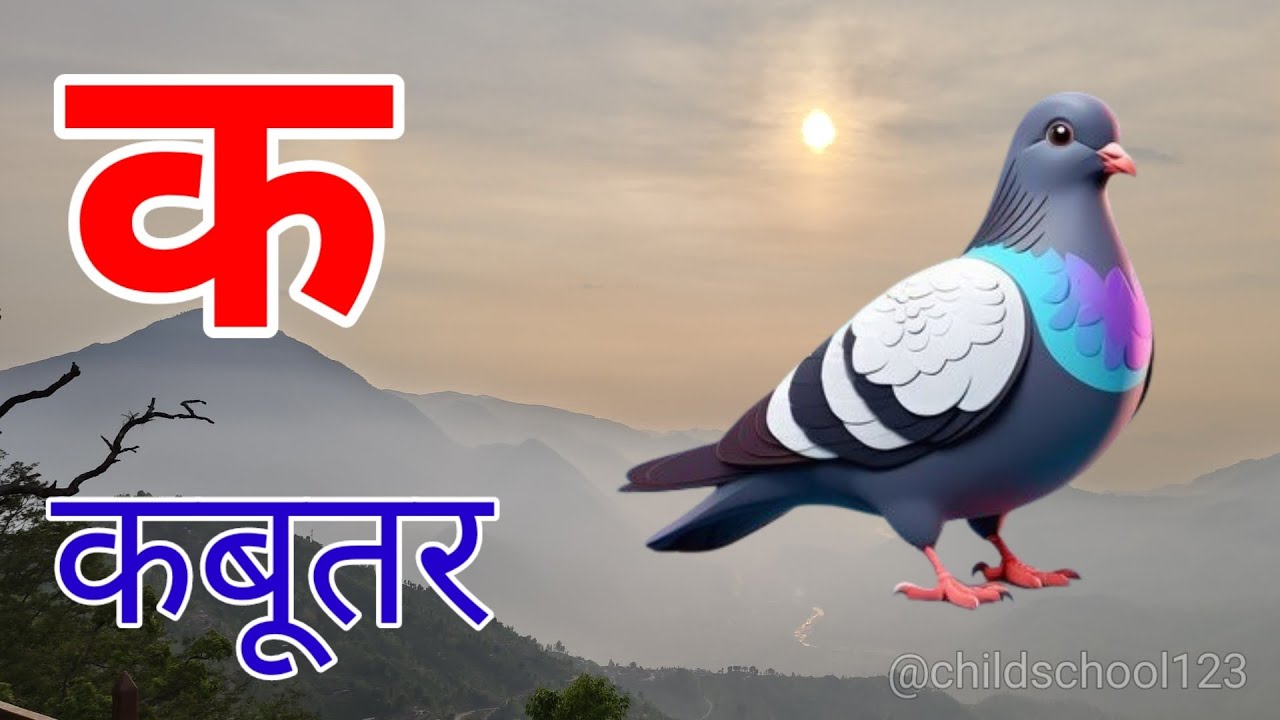 क से कबूतर, अ से अनार, आ से आम हिंदी वर्णमाला | ka se kabutar, a se anar, aa se aam | #kidssong