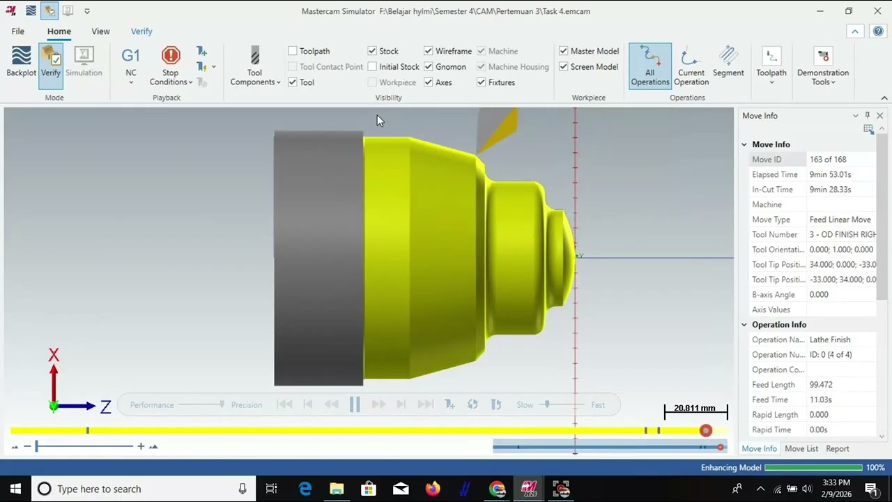 Memprogram CNC Turning pada Mastercam 2026 (Eps 3) #cad #cam #mastercam 