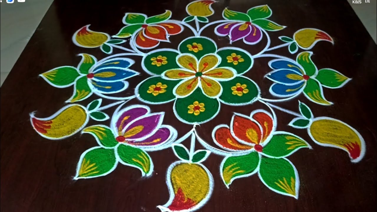 Ugadi special rangolis 🦚 ugadi muggulu 🌹 beautiful ugadi rangolis
