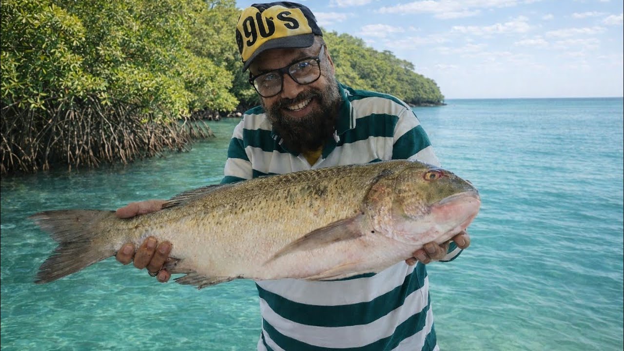 Рыбалка в мангровых зарослях: Друзья вместе🎣😱