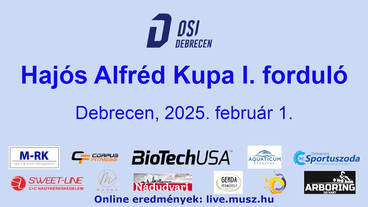 Hajós Alfréd Kupa I. forduló