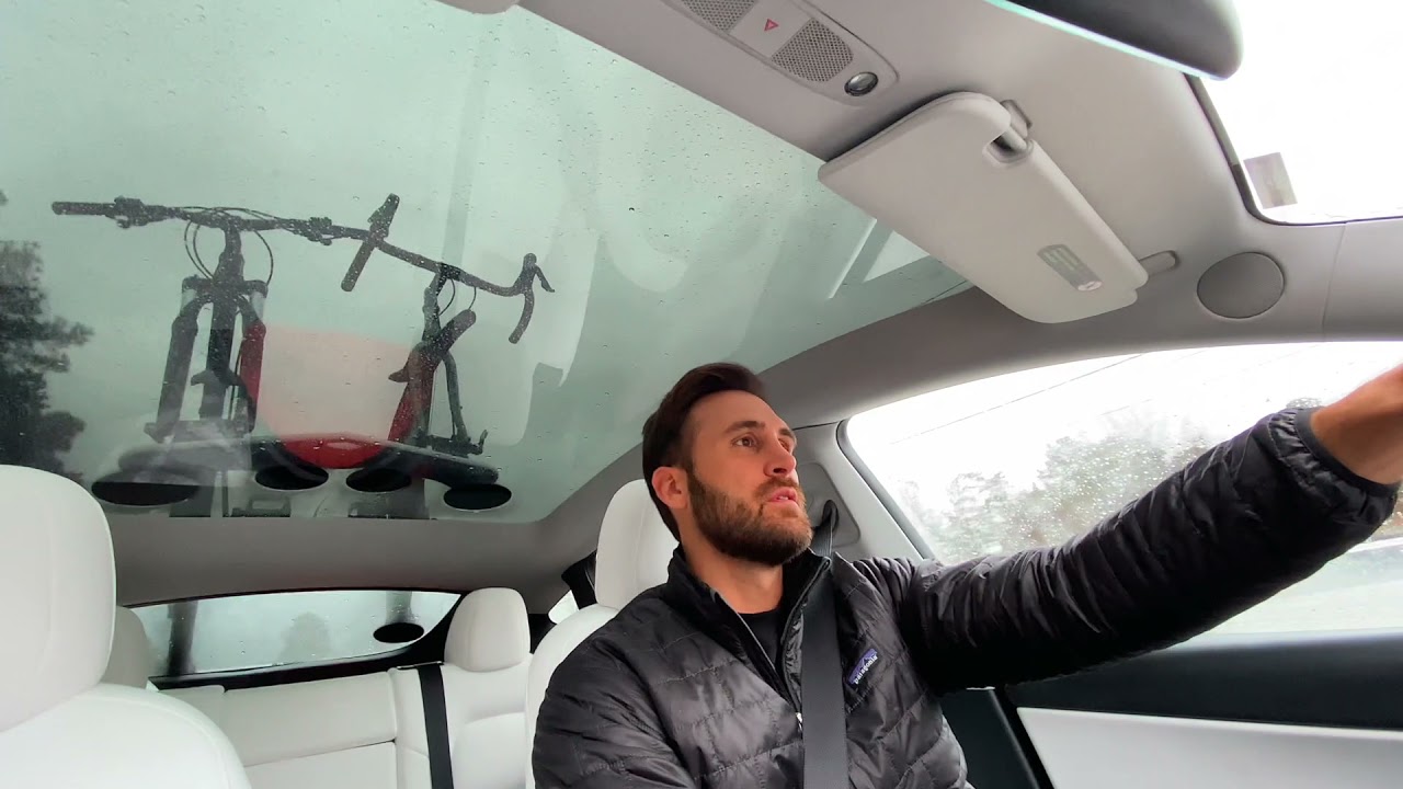A modern bike rack for your Tesla