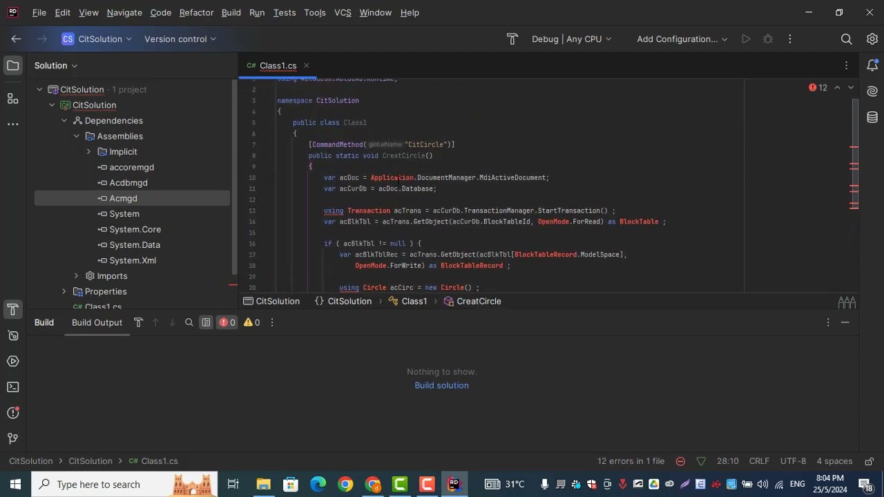 Autocad API Guide_#1 Intro Setup Project_ CreateCircle