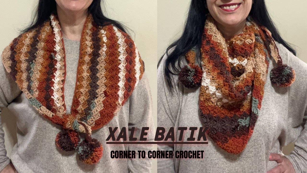 XALE BATIK - Como fazer na técnica C2C crochet