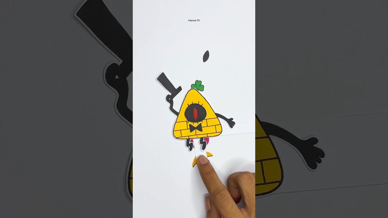 Gravity Falls Bill Cipher Eyes Changing Paper Game & Easy Crafts 