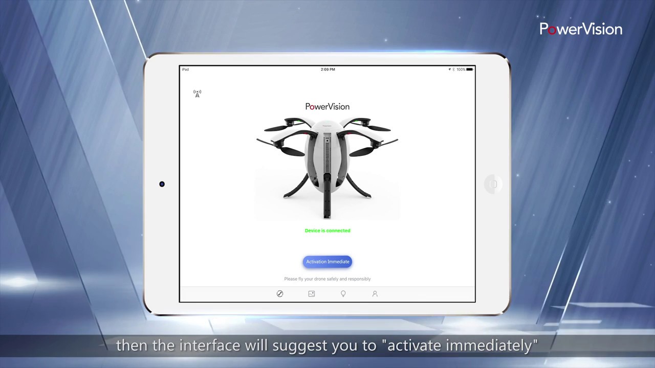 How to download Powervision VISION+ app and connect with PowerEgg?