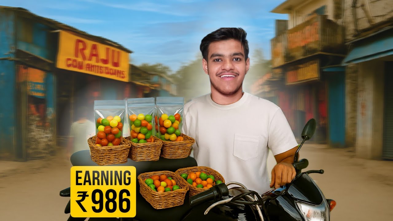 Selling Candies on Bike For a Day