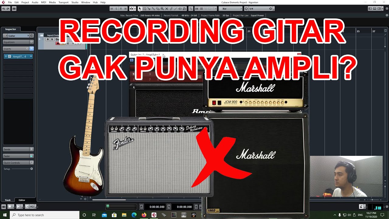 Cara Rekaman Gitar - TUTORIAL RECORDING CUBASE #Part1