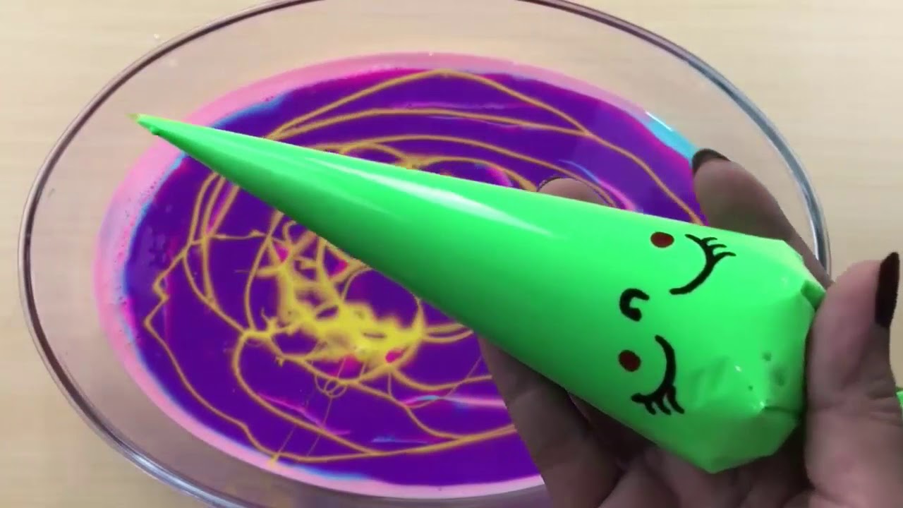SLIME ASMR REVERSE | Making Super Clear Slime With Piping Bags | Satisfying Clear Slime #9